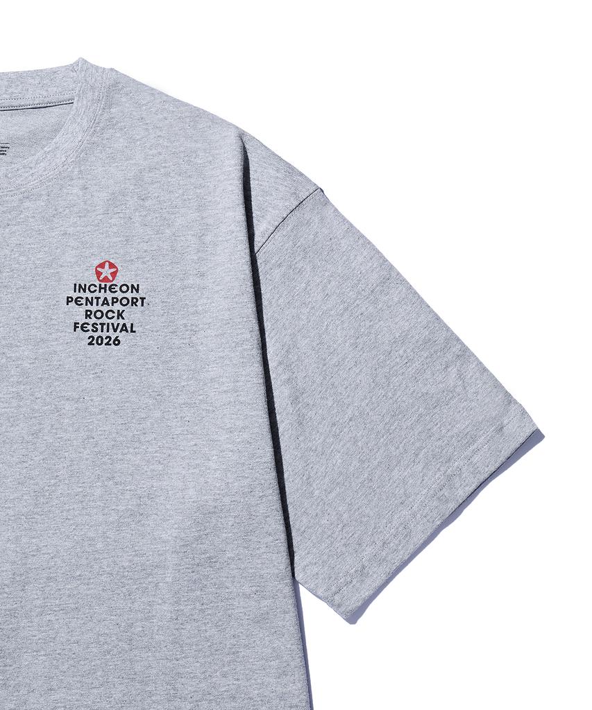 DISCUS ATHLETIC 2026 Pentaport Logo T-Shirt Melange Grey