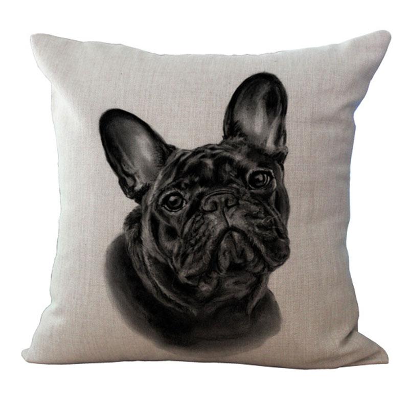 Federa in Lino Cartone Animato Bambini Piccolo Animale Copricuscino Schienale Federa Quadrata Gushen Cuscino Decorativo