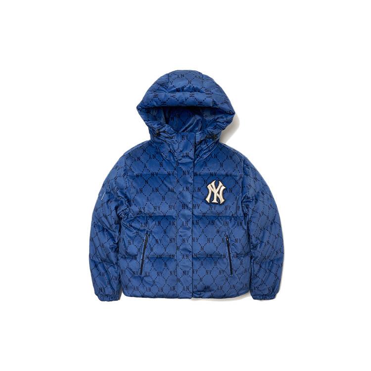 New MLB Down Jacket Cropped Women's Dark Blue 3FDJM0216-50BLD