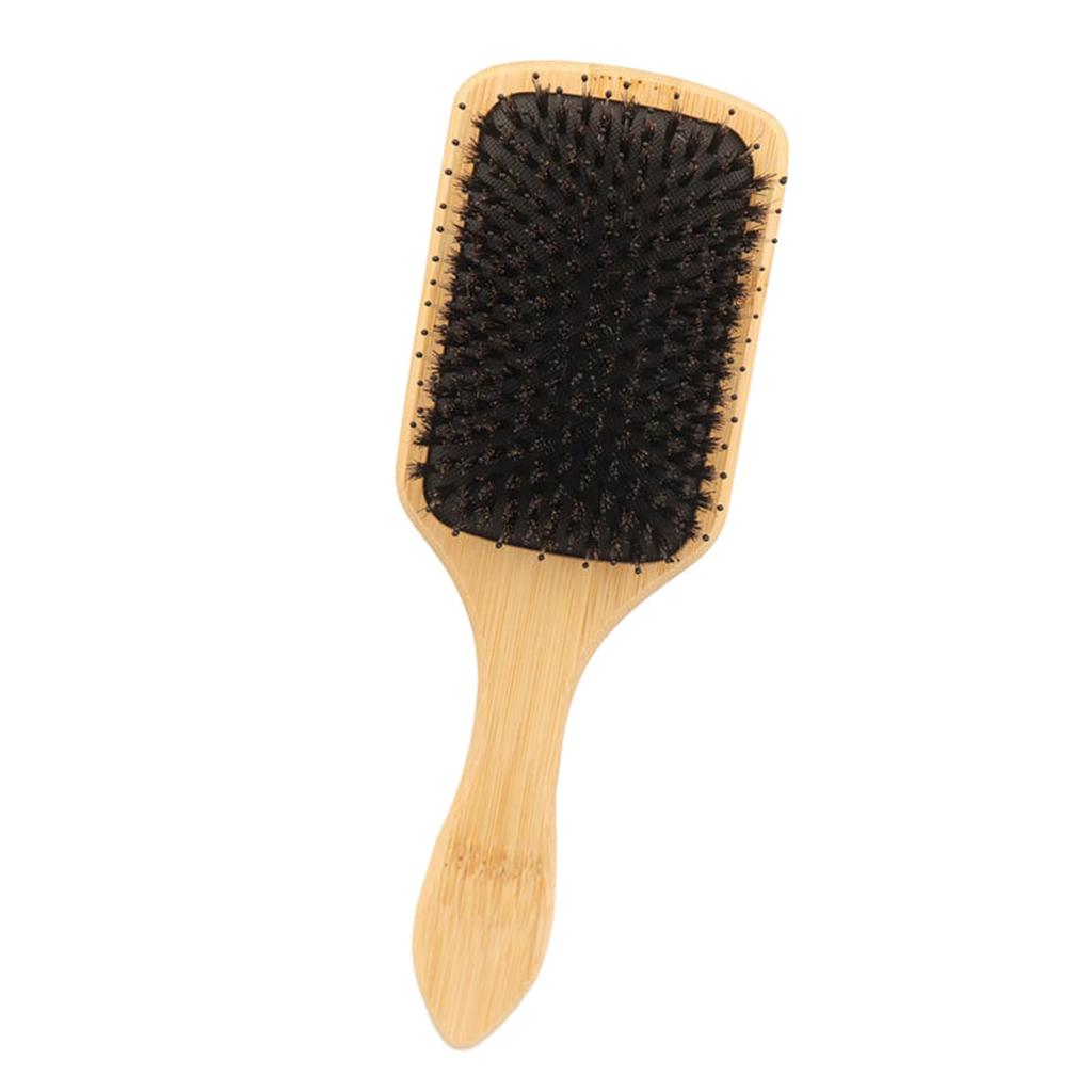 Phyxiul Natural Pig Bristle Wooden Scalp Massage Hair Quality Beauty Scalp Easy Ergonomic Hairbrush Comb, Comb, Improvement, Care, Care, Grip,