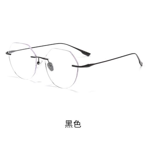Gold Silver Frame Rimless Women Square Glasses Fashion Retro Frameless Eyewear Frame Eyeglasses Anti Blue Light Radiation
