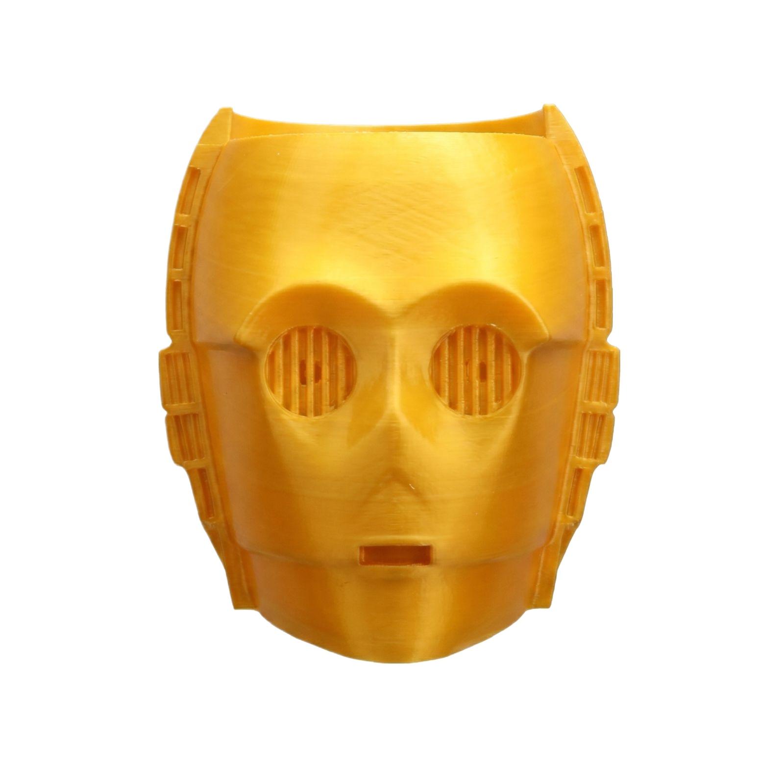 

3D Printed Robot Head Shaped Desk Organizer Pen Holder Office Stationery Storage Container Desktop Accessory for Home Study Workspace One Size белый