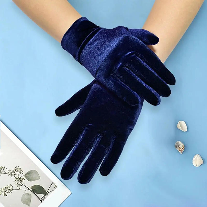 Herbst- und Winter Damen Goldene Samthandschuhe Elastische Samthandschuhe Outdoor Radfahren Warme Fahrhandschuhe Flache Öffnung