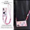 KEYSION Crossbody Strap Phone Case for Infinix Smart 10 Cute Cartoon Long Lanyard Mirror Shockproof Cover for TECNO Spark Go 2 Pop 10