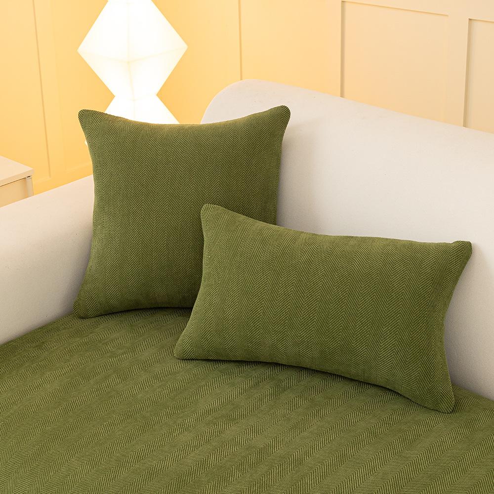 Chenille Herringbone Sofa Cushion, Universal In All Seasons, Special-Shaped Sofa Seat Cushion, Non-Slip Cover, Cloth Towel Resistance