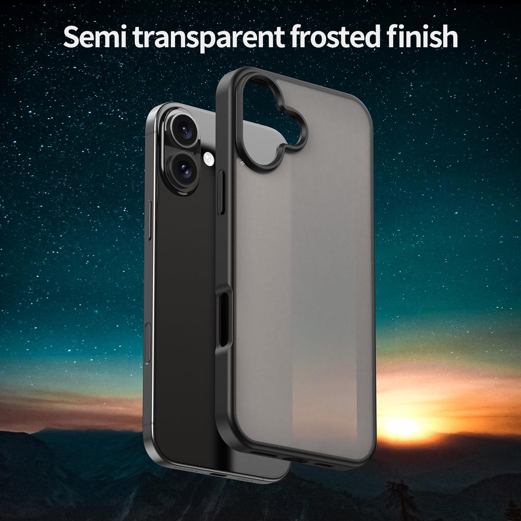 For iPhone 16 Case Skin Touch Matte Anti Drop TPU PC Phone Back Cover