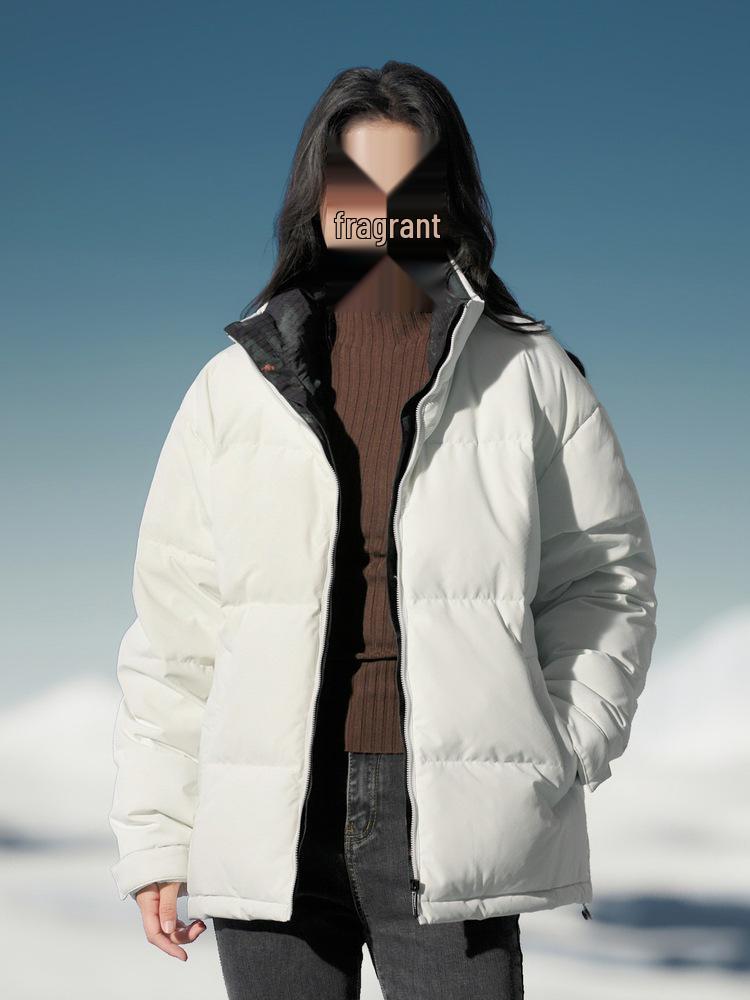 Men's High-Quality Winter Down Jacket: Warm Business Style with Thickened Stand Collar for Teens and Adults.