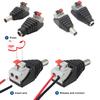 5pcs 12V DC Power Connector Plug Jack Male Female Socket Barrel 2.1mm x 5.5mm Adapter for CCTV Camera LED Strip Supply Terminal