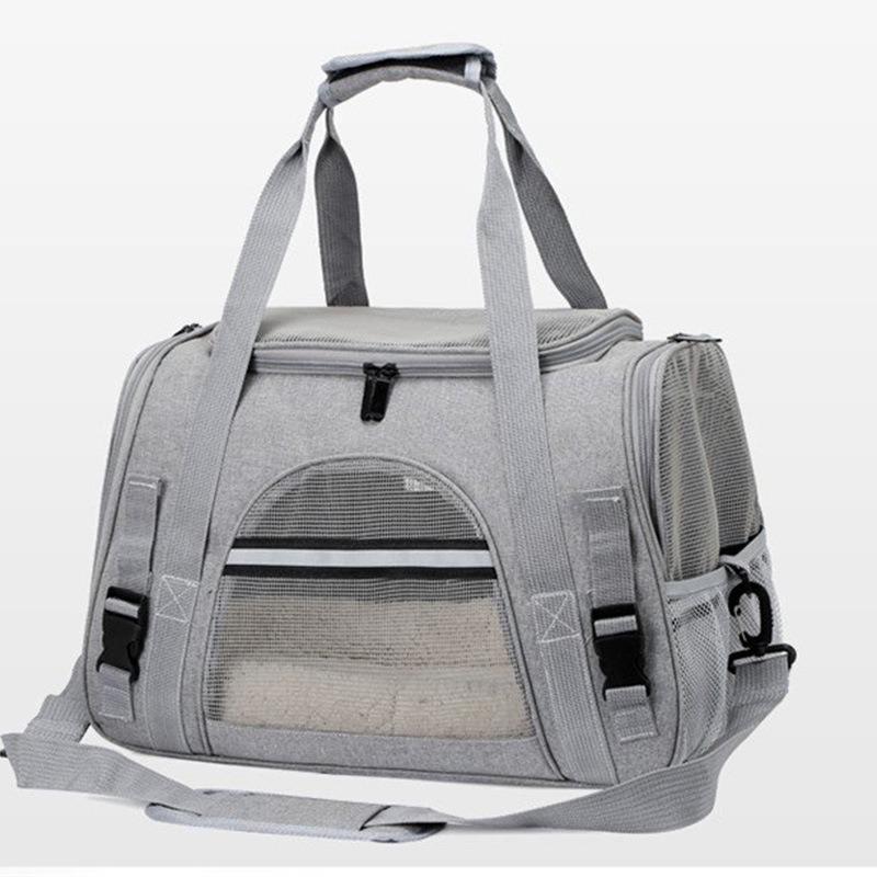 

Custom Handheld Breathable Foldable Pet Carrier Crossbody Backpack for Cats and Dogs Furry Mat Small (44x25x28cm)