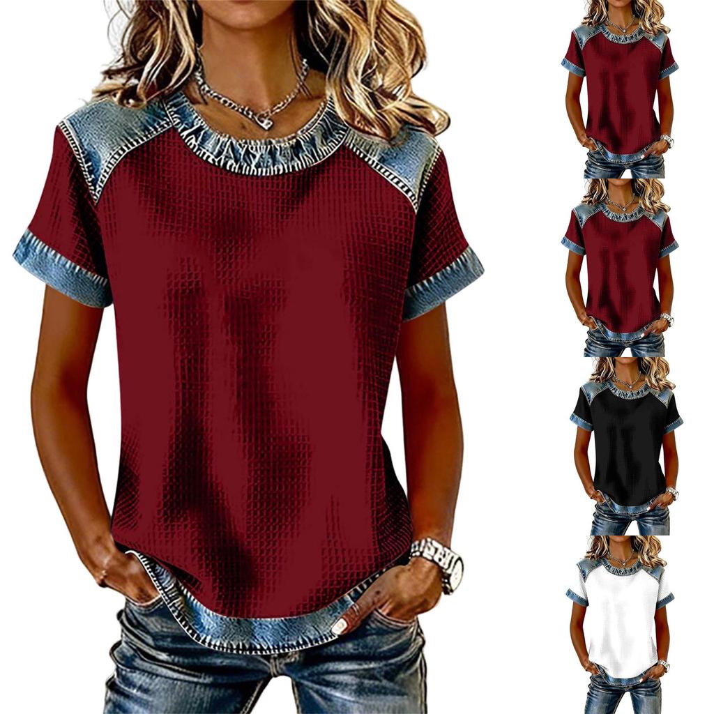 Damska bluzka modny i swobodny top T-shirt