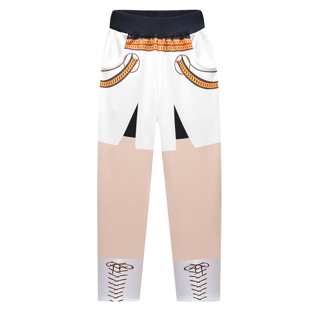 Kids Girls Anime Cartoon POP Singer Super Star Printed Vest Jacket Pants Clothes Set Outfit Halloween Cosplay Costumes