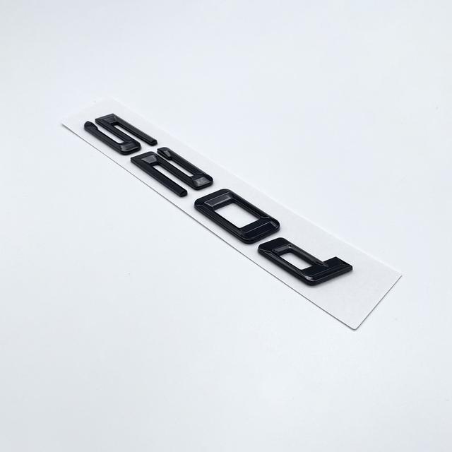 Old Glossy Black Number Letters 520d 525d 528d 530d 535d 540d Emblem Sticker For BMW 5 Series E39 E60 E61 F07 F10 F11 G30 G31