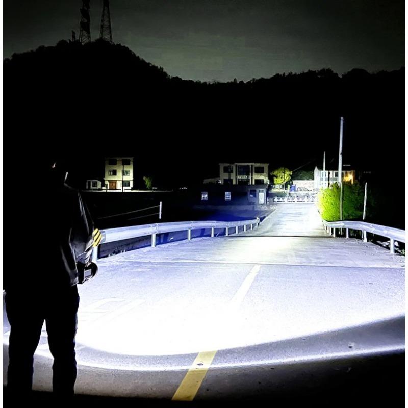 9 režimů Dobíjecí LED reflektor Svítilna s 350° otočnou hlavou, Venkovní ruční vodotěsná solární svítilna s bodovým světlem