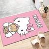 Custom HelloKitty Mat Personalized Name, Polyester Washable Indoor Entryway Rug, Gift for Christmas, Easter, Thanksgiving Day