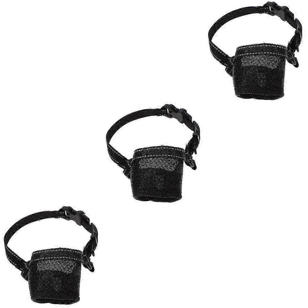 Dog Muzzle Anti-Biting Dog Mouth Cover for Protection 3Pcs Black