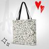 40000KM Cartoon Elements Canvas Bag, Handbag, Artistic Shopping Bag, Eco-Friendly Bag, Storage Pouch
