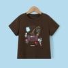 Montagut Girls' Cartoon Print Short Sleeve T-Shirt