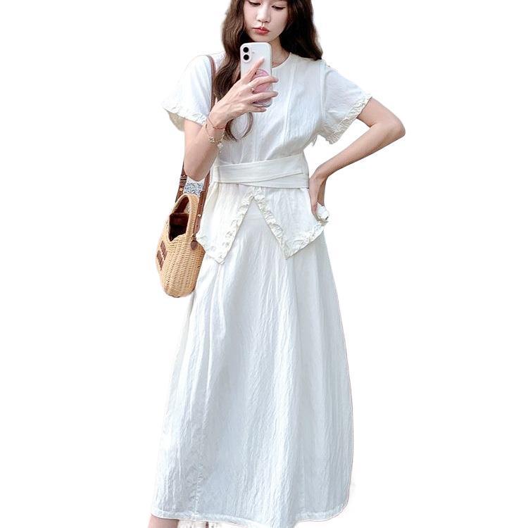 Women's French Style Waist-Cinching Summer Two-Piece Skirt Set - 2026 Arrival
