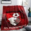 1Pc Afc Bournemouth Print Flannel Blanket High Quality Warm Comfortable Cover for All Seasons Perfect for Gifts Home Decor