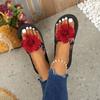 Women's Slippers Summer Slippers Open Toe Flower Sandals Casual Beach Shoes Noble