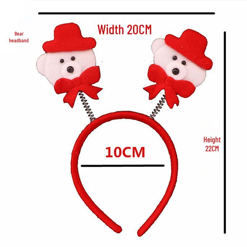 Christmas Hair Clip & Headband Set: Snowman Ornament, Bow, Hat - Perfect Holiday Accessories for Kids