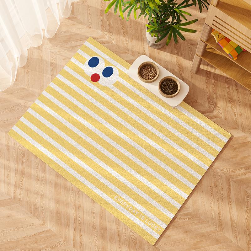 Cute Cartoon Waterproof Non-Slip Floor Mat Easy To Clean Durable Stain Resistant Pet Mat For Home And Office Use