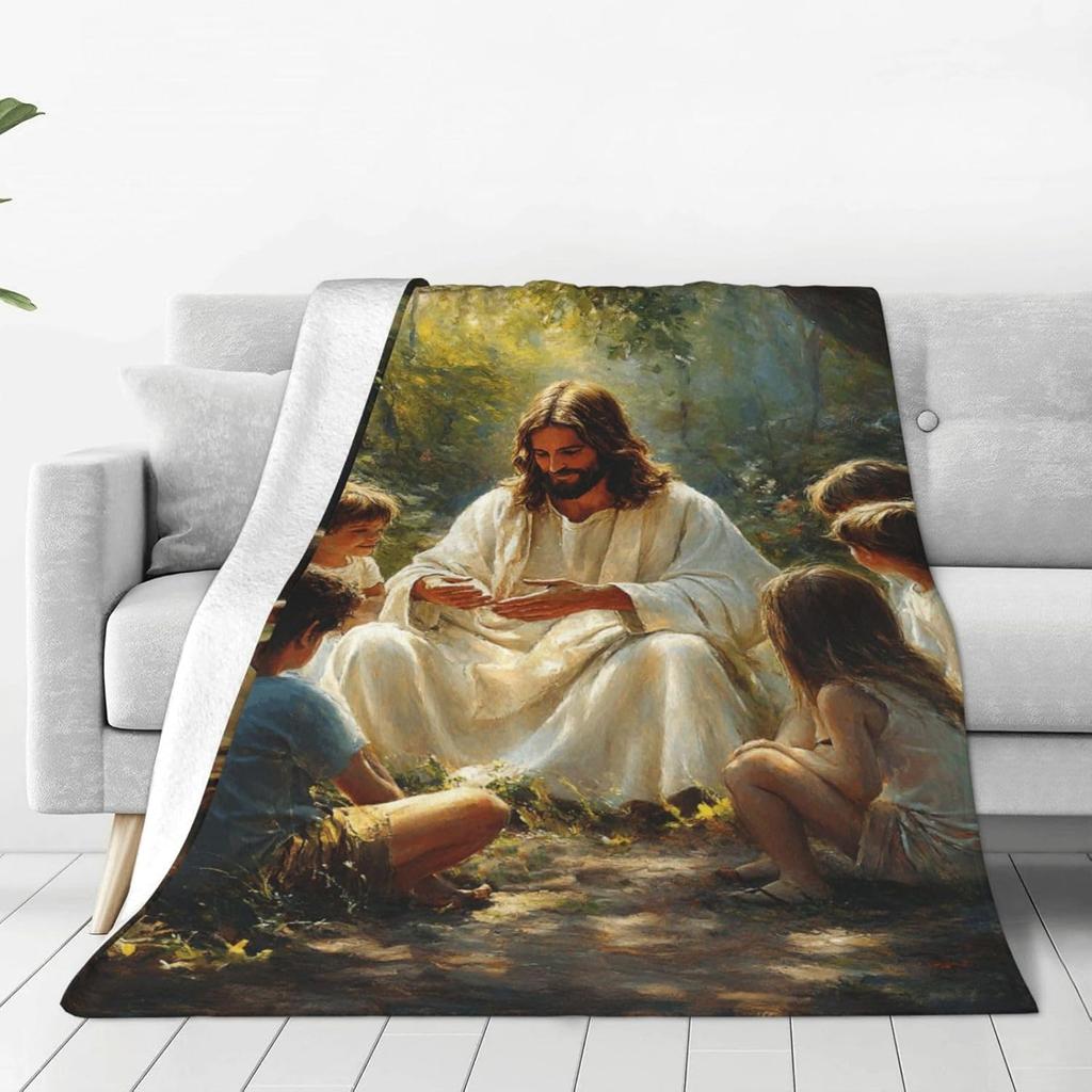 Cute Safari Animals Print Fleece Blanket Boho Nature Style Soft Warm Throw Interior Decoration Bedding Cover For Home50X60