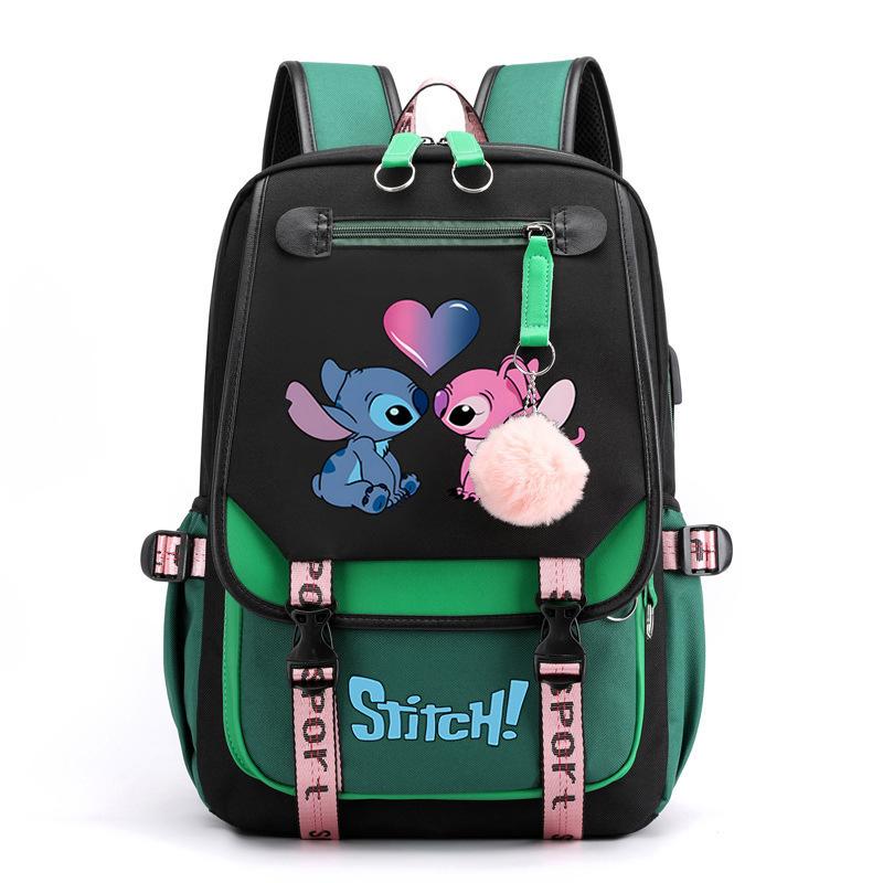 Cute Cartoon Printed Schoolbag Junior High School Student High School Student With Usb Multi-Function Student Schoolbag
