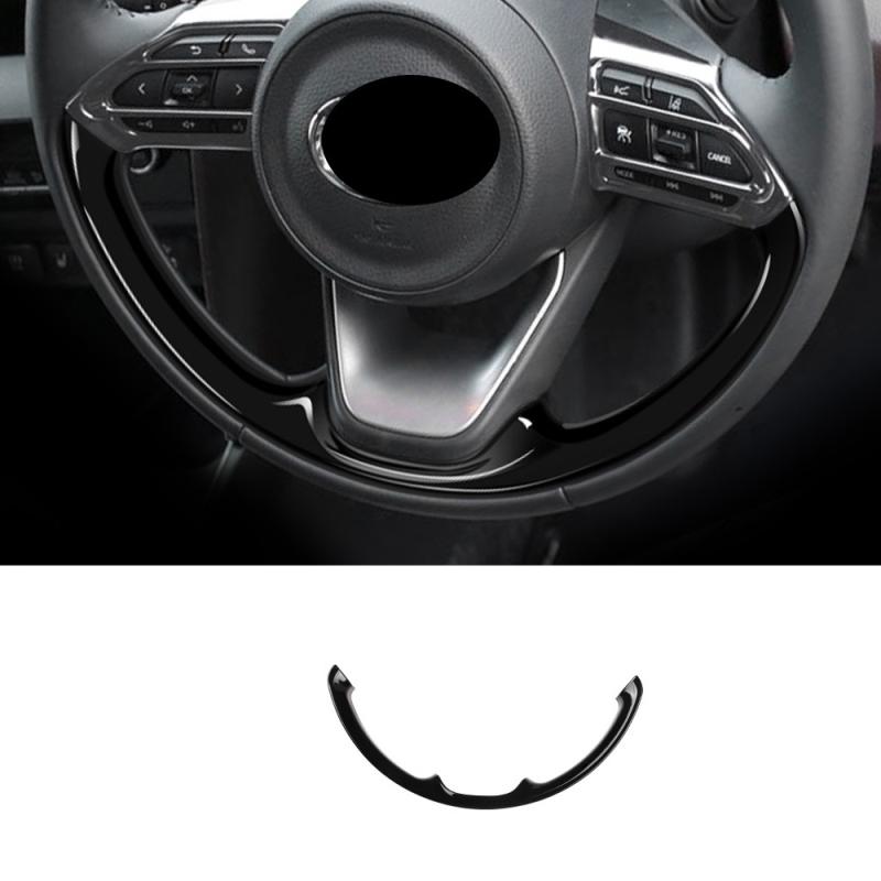 For Toyota Yaris /yaris Cross    CarbonFiber Car Steering Wheel Panel Cover Trim Decorate Frame Sticker Accessories