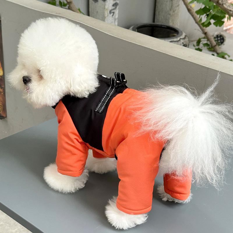 Cappotto in Cotone a Quattro Zampe per Animali Domestici Può Portare il Cane Vestiti per Cani Teddy Bichon Pomerania Yorkshire Terrier Cane Piccolo Abbigliamento Autunno e Inverno