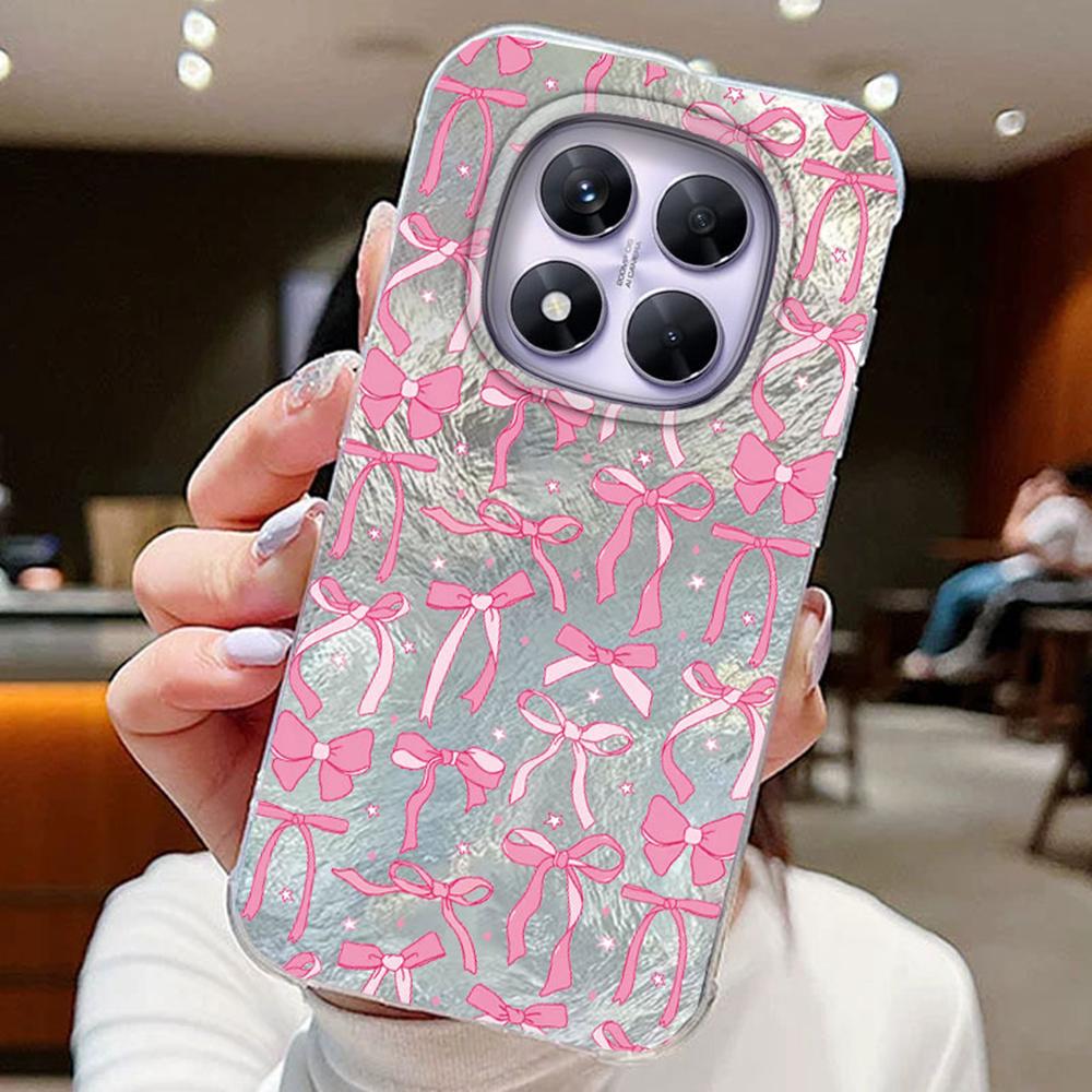 Kolorowy Gradient Biały Motyl Leopard Love Print Etui na Telefon Xiaomi Redmi Note 14 Pro 5G Pokrowiec Miękki Silikonowy Bumper Twardy PC Tylny Pokrowiec