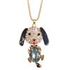 New Rhinestone Elephant Pendant High Quality Stainless Steel Chain Women's Street Style Accessories Fashion Necklace Jewelry