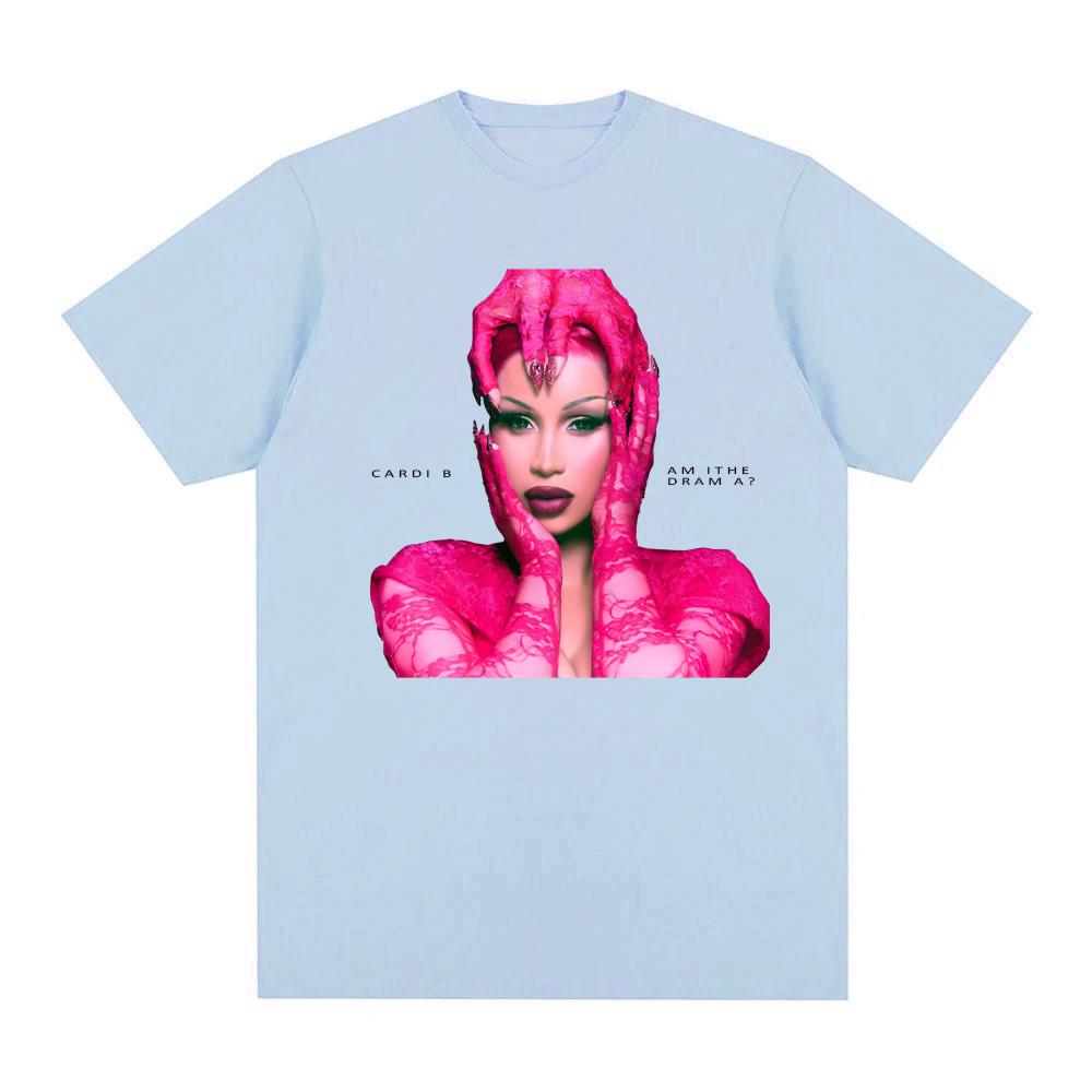 Cardi B album Am I the Drama T Shirt Fashion Summer Casual O-neck Tshirt High Quality 100%Cotton Comfortable Ropa De Mujer