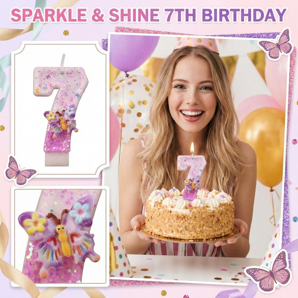 Fashion Cartoon Creative Birthday Candles Party Digital Candles