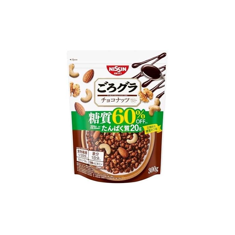 Nissin Cisco Gorogura 60% Less Sugar Chocolate Nut 300g