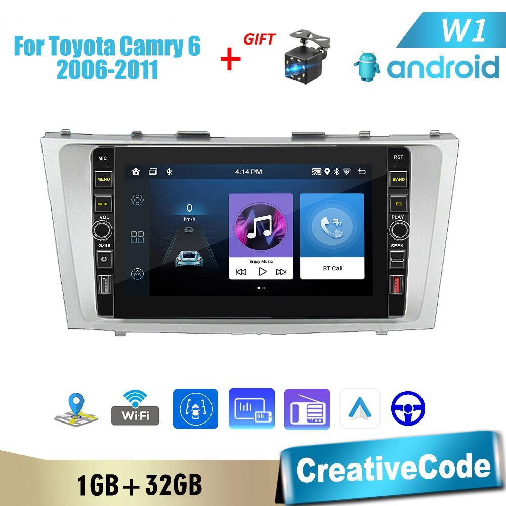 

8-дюймовый автомобильный Android-радио для Toyota Camry 6 2006-2011 2din мультимедийный стерео видеоплеер WIFI навигация GPS 1 + 32 ГБ