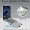 Bi-foldable Foldable & Portable Laptop Aluminum Stand for Desk and Car Lightweight Tablet Stand for Business Travel