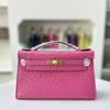 Mini Borsa Una Generazione Di Motivo Struzzo Pelle di Mucca A Spalla Cross-body Pelle Cena