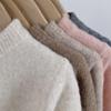 Kids' Round Neck Wool Sweater - Solid Color Knit Pullover for Autumn/Winter