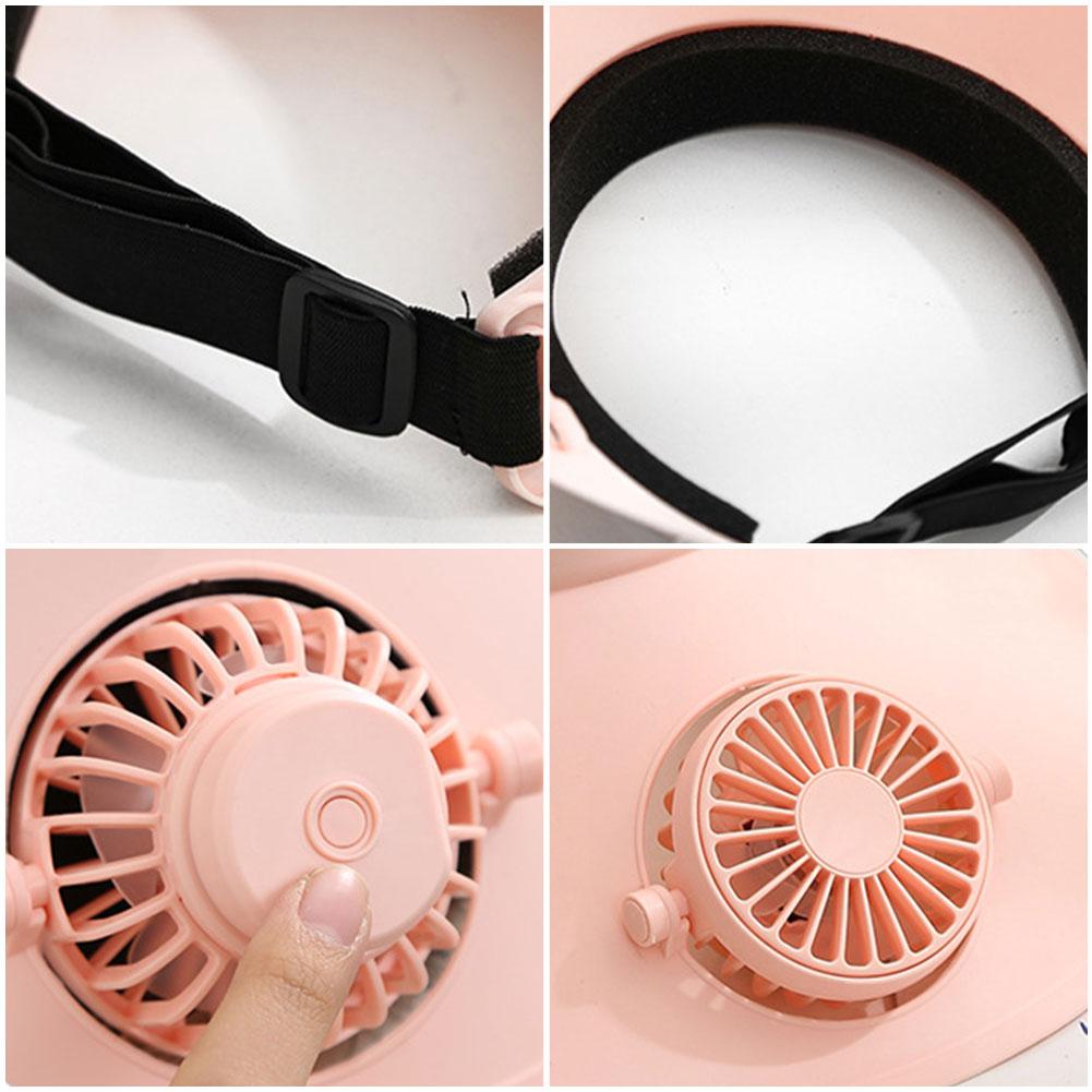 Sun Visor Hat with Fan Three Temp Settings Breathable Cooling Fan Hat Beach Hat for Women for Sun Protection and Outdoor