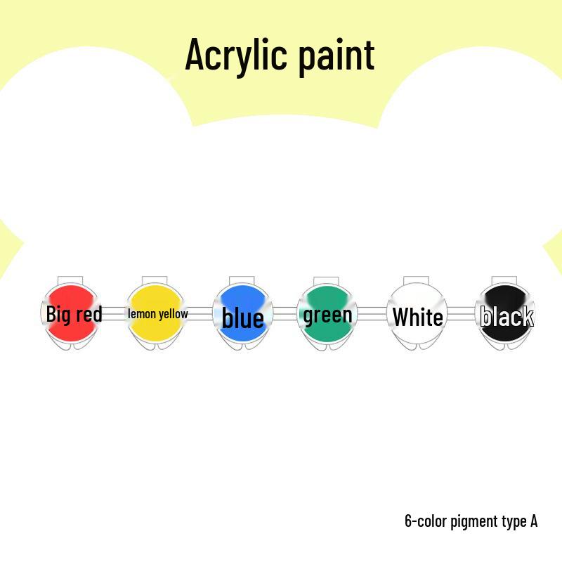 12-Color 3ml Acrylic Paint Set for Kids' DIY Art Projects and Graffiti