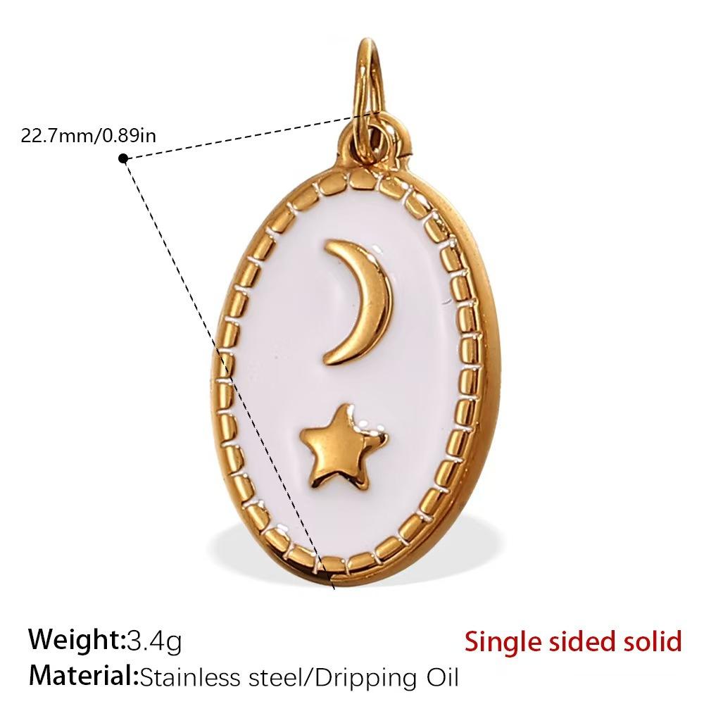 European and American creative colorful and diverse DIY pendant stainless steel plated 18K gold versatile pendant collection