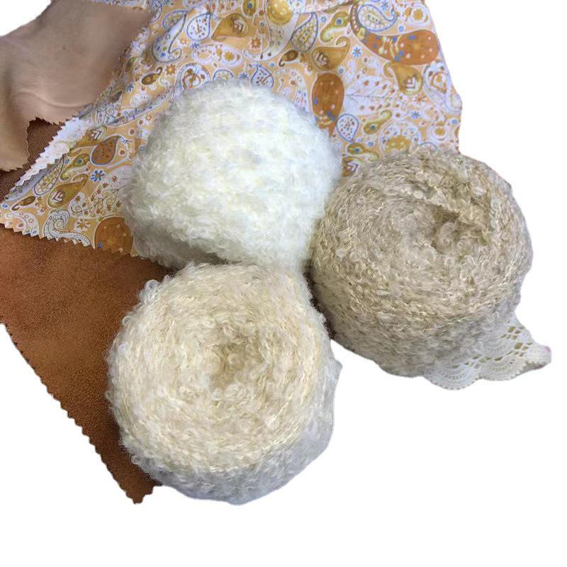 Hand-Knitted Wool Loop Yarn for Doll Hair, DIY Projects, and Scarf/Hat Knitting