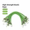 10 PCS Mini Elastic Rope with Steel Hooks Rubber Strap Short Bungee Cords  Car Tents