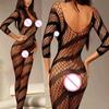 Sexy Mesh Bodystocking Lingerie Bodysuit Underwear Women Fishnet Open Crotchless Catsuit Mesh Tights Erotic Babydoll Teddies