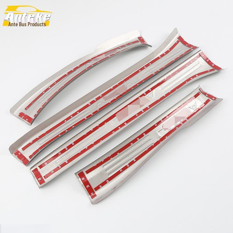 15 Bluebird Bumper & Trunk Stainless Steel Decorative Sill Strips & Welcome Pedal Stickers