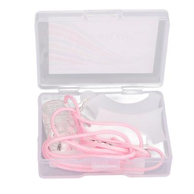 Hörgeräteclip Verlust verhindern Transparente Klemme Rosa Kordel Tragbare Hörgerätebänder Groß