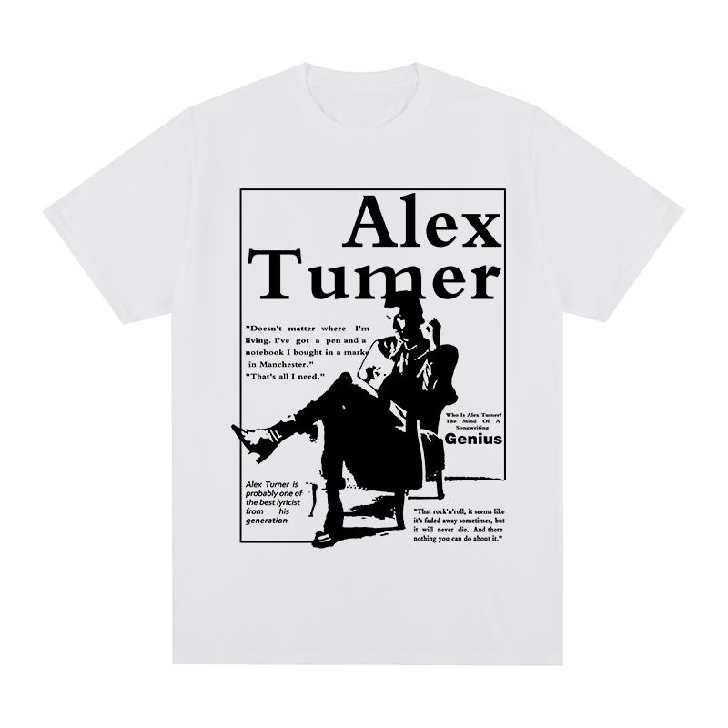 Alex turner Vintage Tshirt Arctic Monkeys Casual Harajuku Streetwear Cotton Men T shirt New Tee Tshirt Womens Tops S