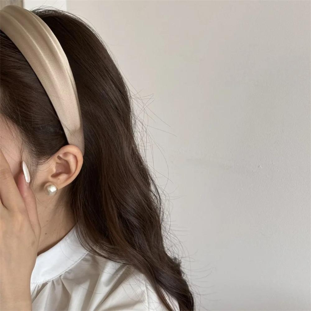 Solid Color High Cranium Headbands Washface Headbands  Female Daily Party Press Hair Accessories