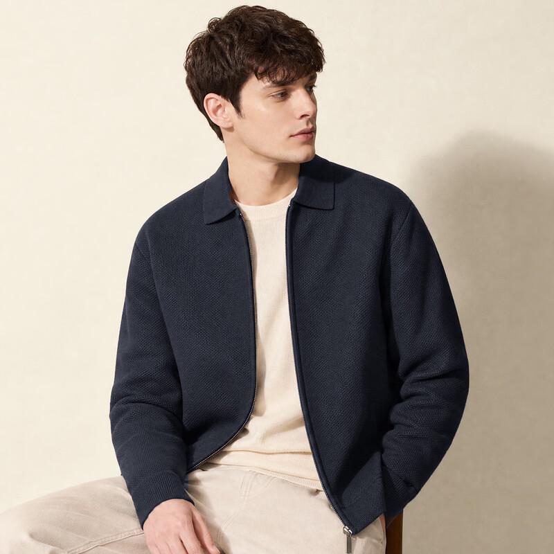Judger Men's Premium Machine-Washable Knitted Wool Jacket